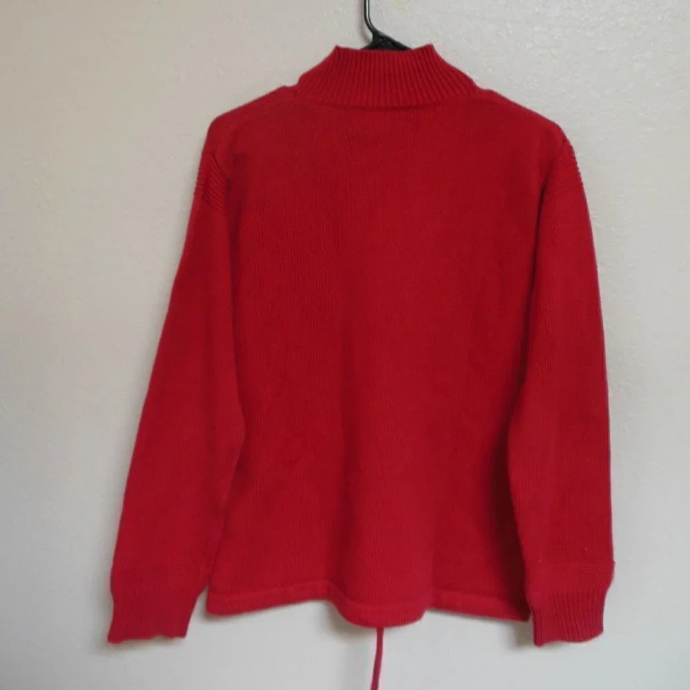 Lauren Ralph Lauren Red Sweater Toggle Buttons